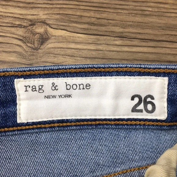 Rag & Bone Nina High Rise Ankle‎ Skinny Jeans Womens 26 Medium Distressed Denim - Picture 10 of 14